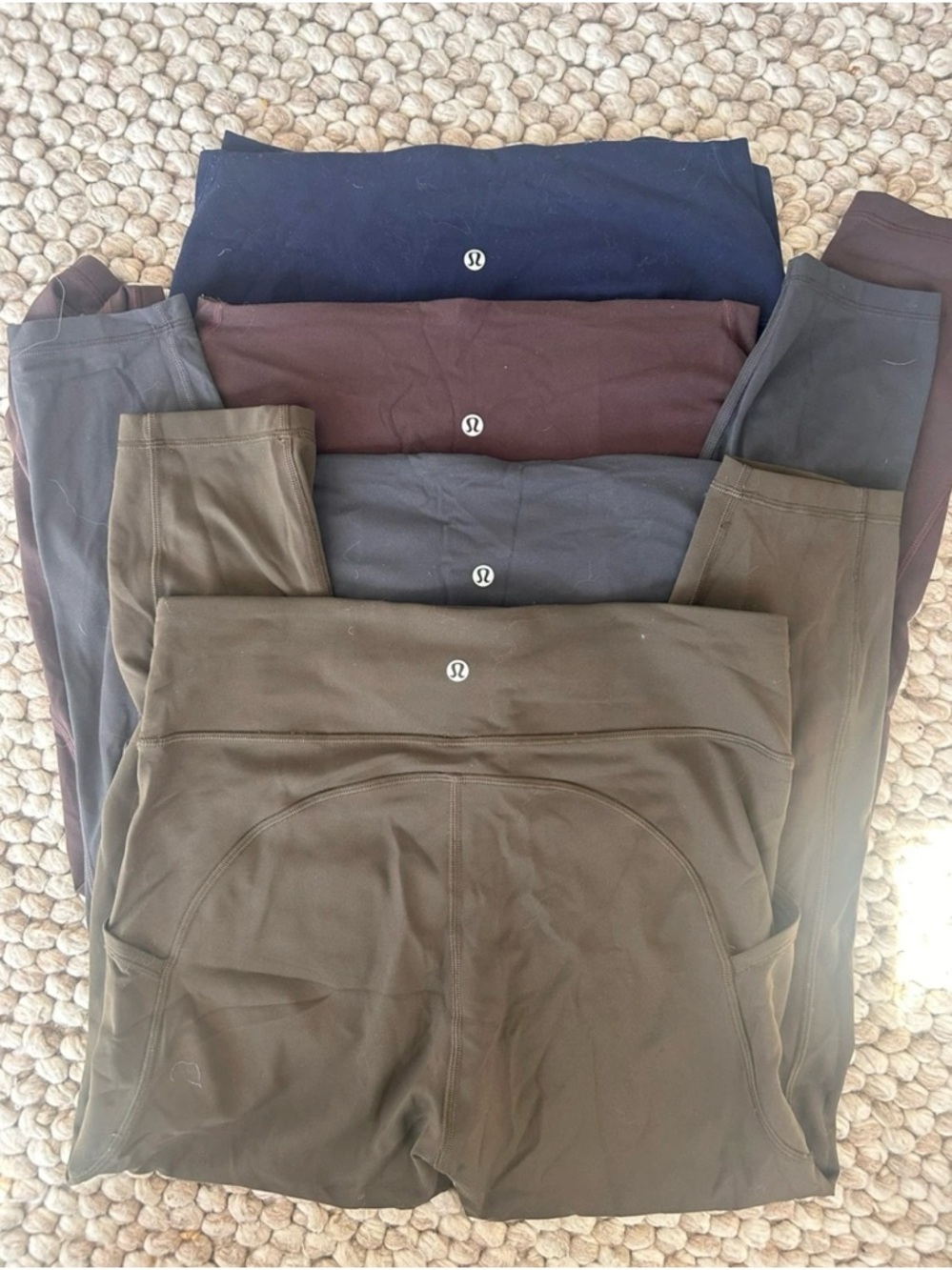 lululemon athletica Leggings Bundle in Olive, Navy, Brown, Charcoal, Black